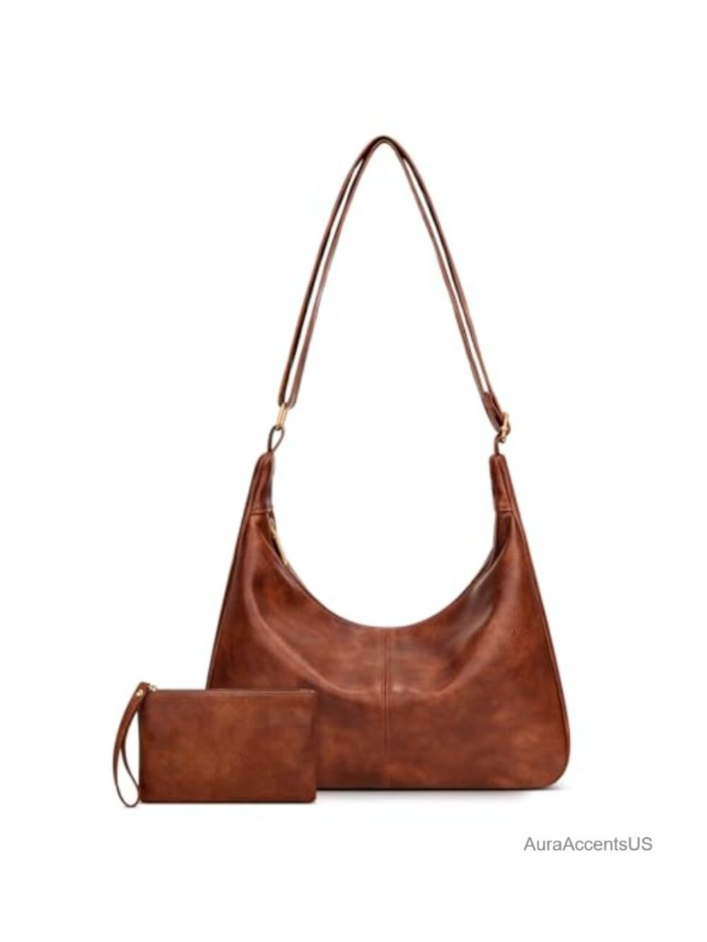 Slouchy Hobo Bag Soft Vegan Leather Shoulder Purse Everyday